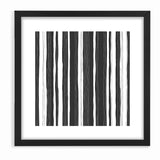 Minimalist Black and White Striped Canvas - Contemporary Abstract Art