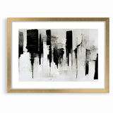 Contemporary Black and White Abstract Canvas - Artistic Monochrome Decor