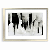 Contemporary Black and White Abstract Canvas - Artistic Monochrome Decor