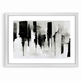 Contemporary Black and White Abstract Canvas - Artistic Monochrome Decor