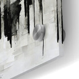 Contemporary Black and White Abstract Canvas - Artistic Monochrome Decor