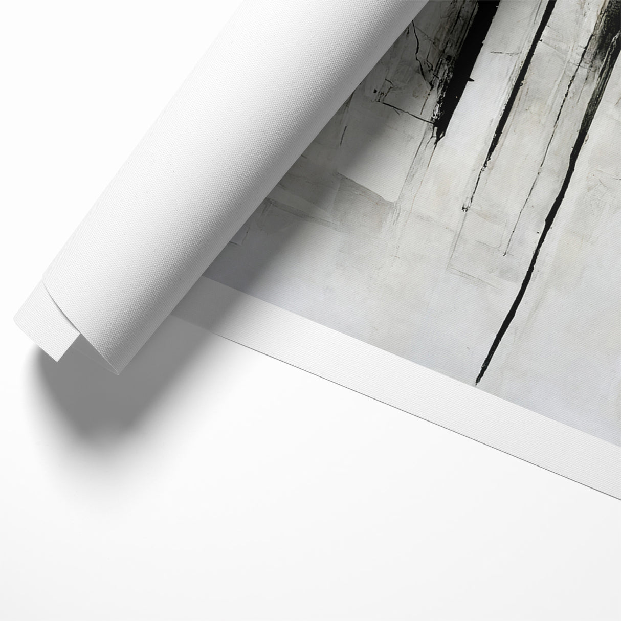 Contemporary Black and White Abstract Canvas - Artistic Monochrome Decor