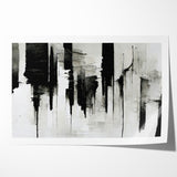 Contemporary Black and White Abstract Canvas - Artistic Monochrome Decor