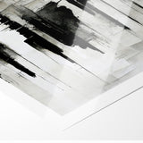 Contemporary Black and White Abstract Canvas - Artistic Monochrome Decor