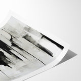 Contemporary Black and White Abstract Canvas - Artistic Monochrome Decor