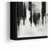 Contemporary Black and White Abstract Canvas - Artistic Monochrome Decor