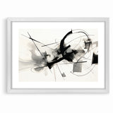 Modern Black and White Abstract Canvas - Dynamic Monochrome Art