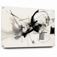 Modern Black and White Abstract Canvas - Dynamic Monochrome Art