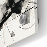 Modern Black and White Abstract Canvas - Dynamic Monochrome Art