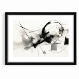 Modern Black and White Abstract Canvas - Dynamic Monochrome Art