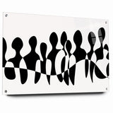 Minimalist Black and White Abstract Art - Contemporary Monochrome Canvas