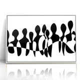 Minimalist Black and White Abstract Art - Contemporary Monochrome Canvas