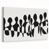 Minimalist Black and White Abstract Art - Contemporary Monochrome Canvas