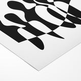 Minimalist Black and White Abstract Art - Contemporary Monochrome Canvas