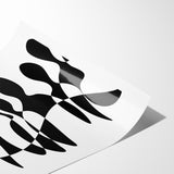 Minimalist Black and White Abstract Art - Contemporary Monochrome Canvas