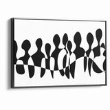 Minimalist Black and White Abstract Art - Contemporary Monochrome Canvas