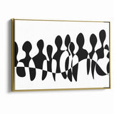 Minimalist Black and White Abstract Art - Contemporary Monochrome Canvas