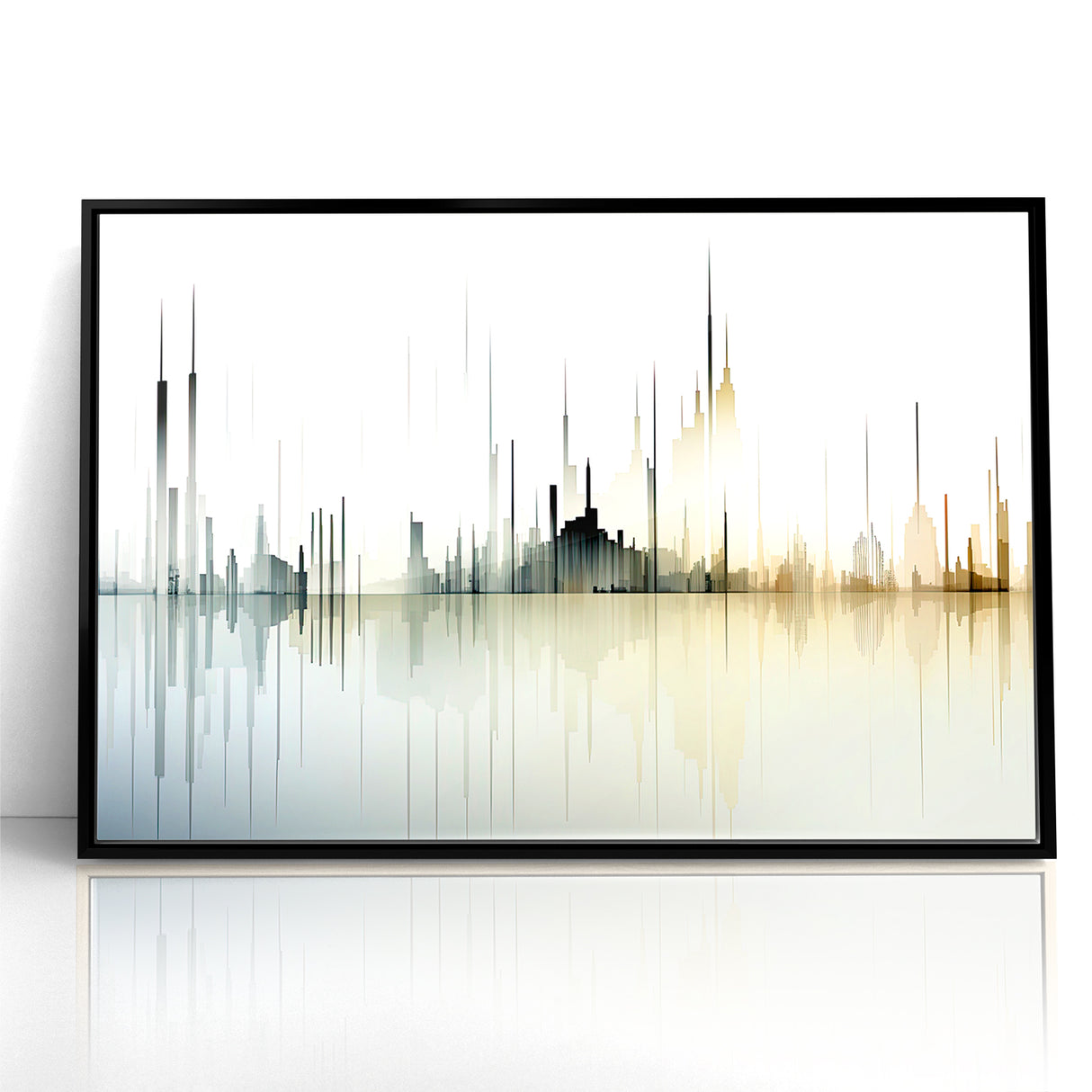 Modern Skyline Abstract Landscape Art for Contemporary Decor