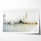 Modern Skyline Abstract Landscape Art for Contemporary Decor