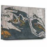 Abstract Line Art with Gold Accents - Modern Canvas Wall Decor