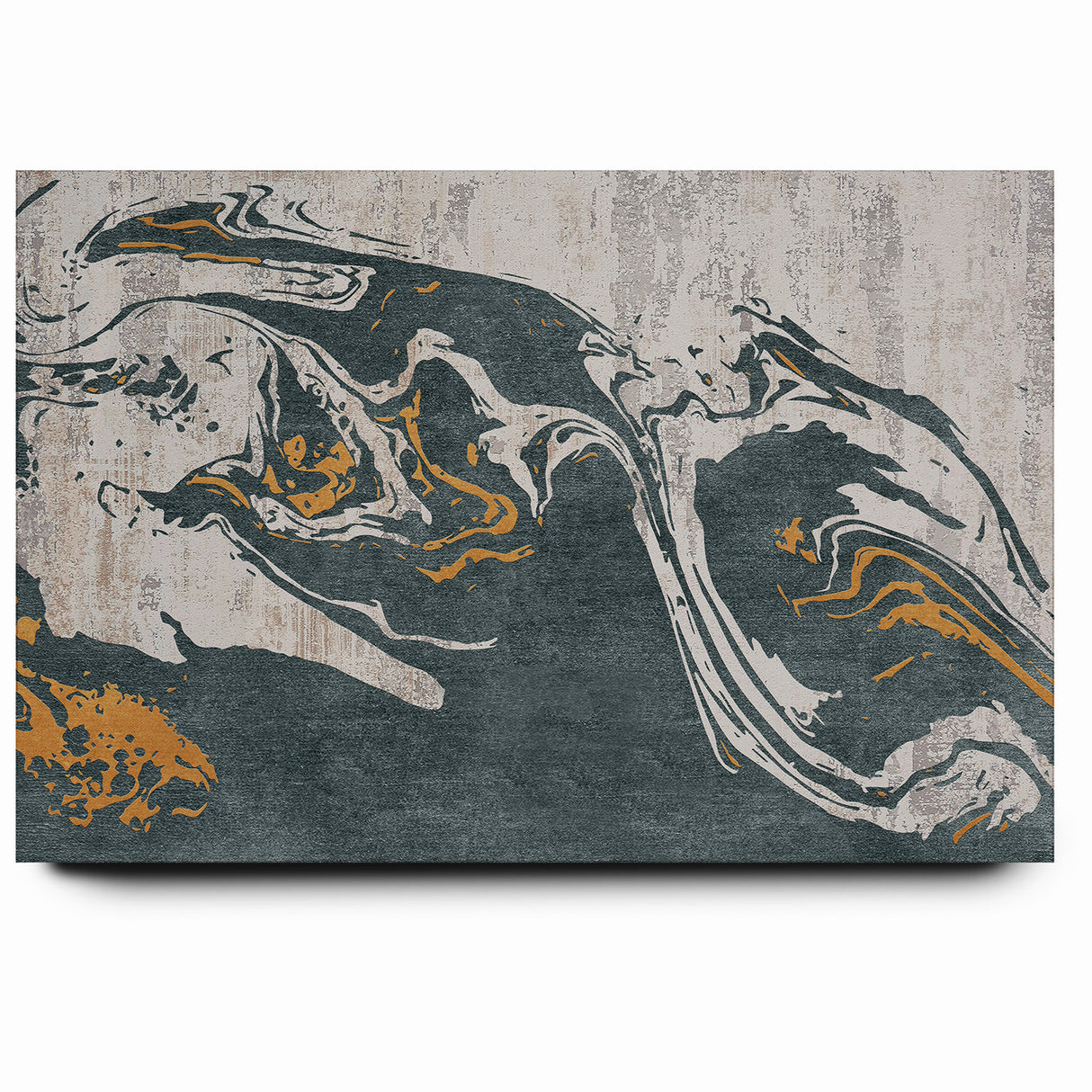 Abstract Line Art with Gold Accents - Modern Canvas Wall Decor