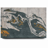 Abstract Line Art with Gold Accents - Modern Canvas Wall Decor