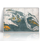 Abstract Line Art with Gold Accents - Modern Canvas Wall Decor