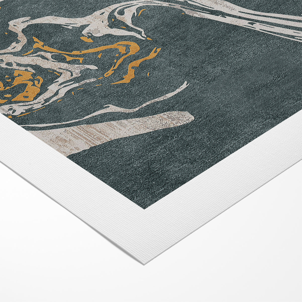 Abstract Line Art with Gold Accents - Modern Canvas Wall Decor