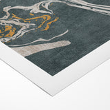 Abstract Line Art with Gold Accents - Modern Canvas Wall Decor