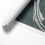 Abstract Line Art with Gold Accents - Modern Canvas Wall Decor