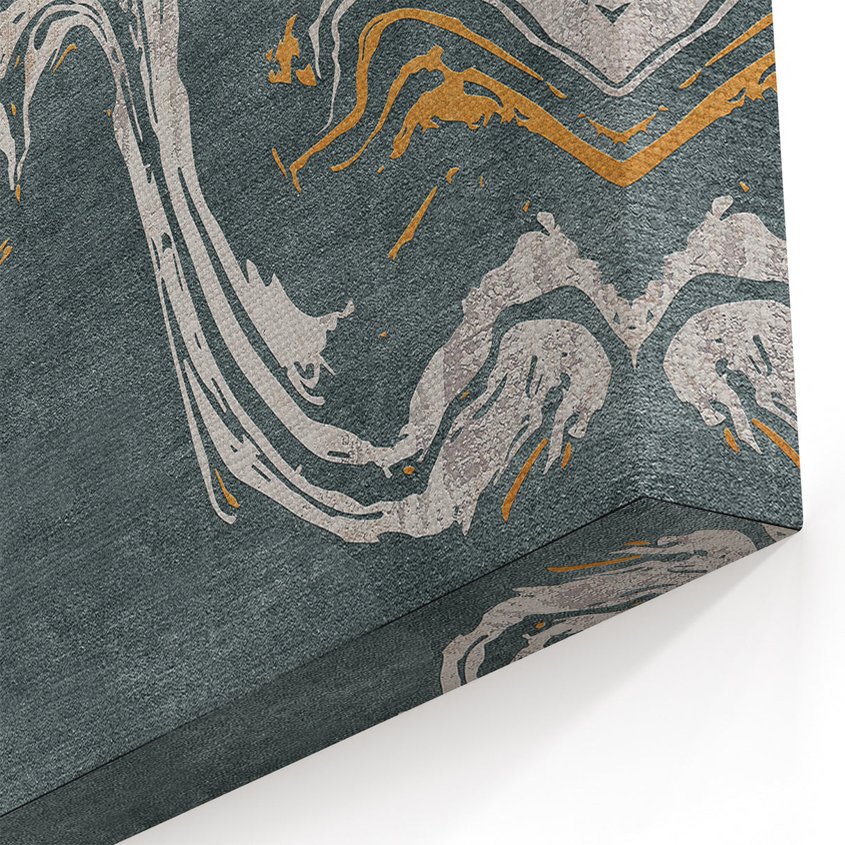 Abstract Line Art with Gold Accents - Modern Canvas Wall Decor