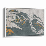 Abstract Line Art with Gold Accents - Modern Canvas Wall Decor