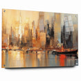 Modern Landscape Abstract - Vibrant Cityscape Reflection Wall Art