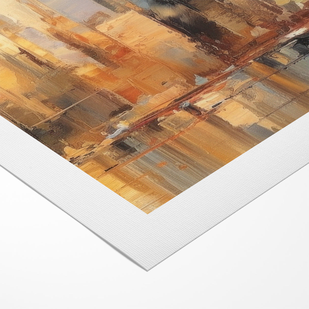 Modern Landscape Abstract - Vibrant Cityscape Reflection Wall Art