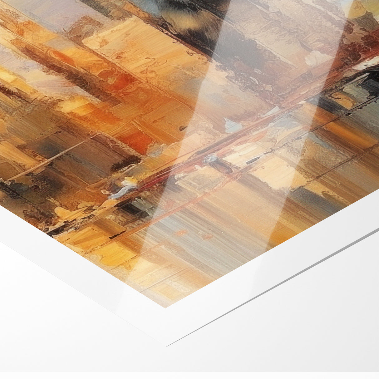 Modern Landscape Abstract - Vibrant Cityscape Reflection Wall Art