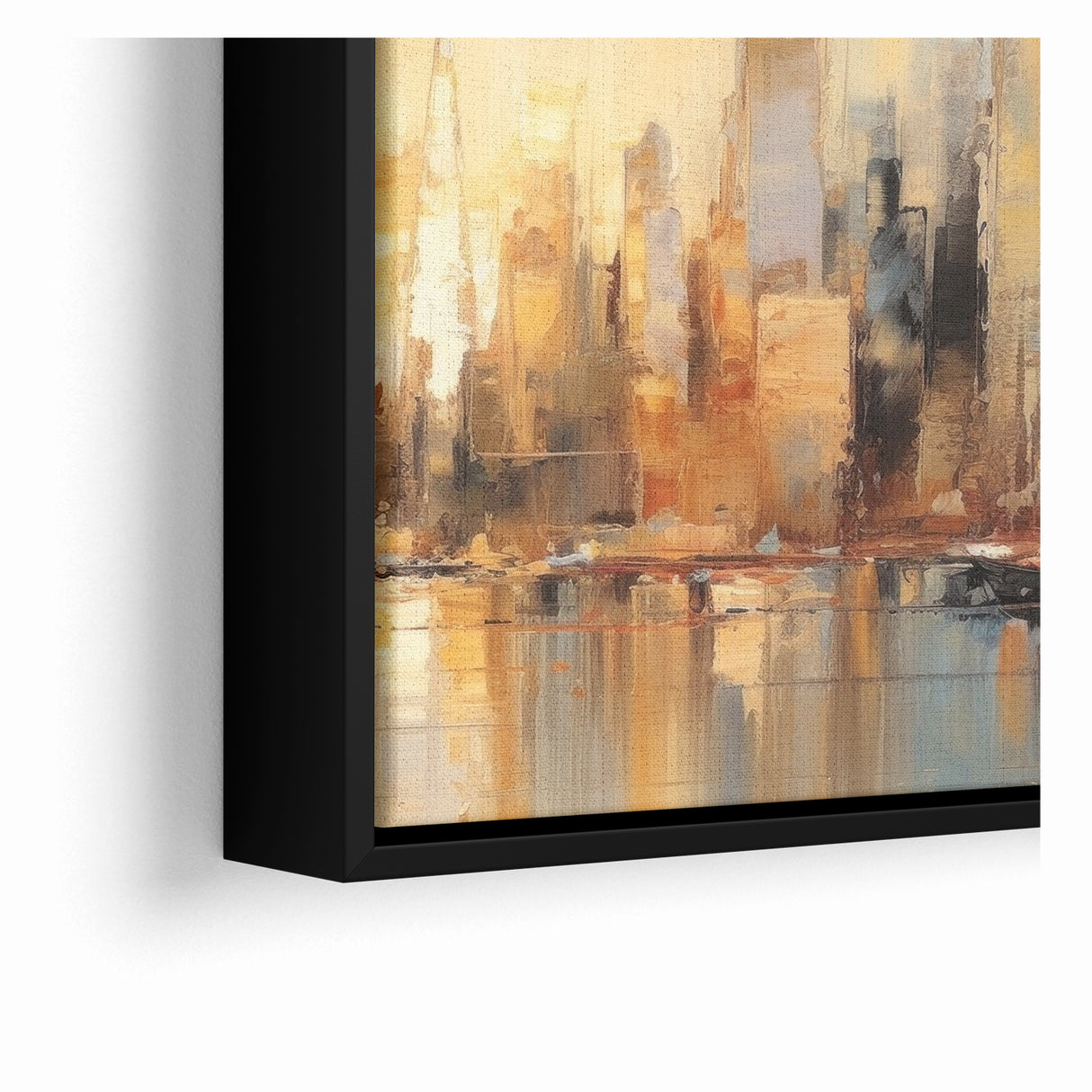 Modern Landscape Abstract - Vibrant Cityscape Reflection Wall Art
