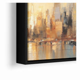 Modern Landscape Abstract - Vibrant Cityscape Reflection Wall Art