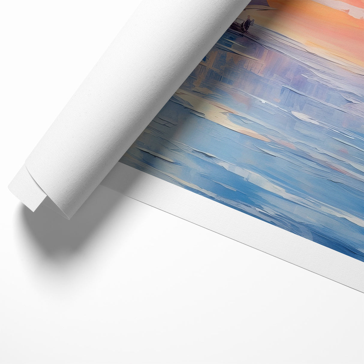 Colorful Abstract Landscapes - Sailboat Sunset Serenity Wall Art