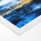 Colorful Abstract Landscapes - Blue and Gold Horizon Wall Art