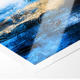 Colorful Abstract Landscapes - Blue and Gold Horizon Wall Art