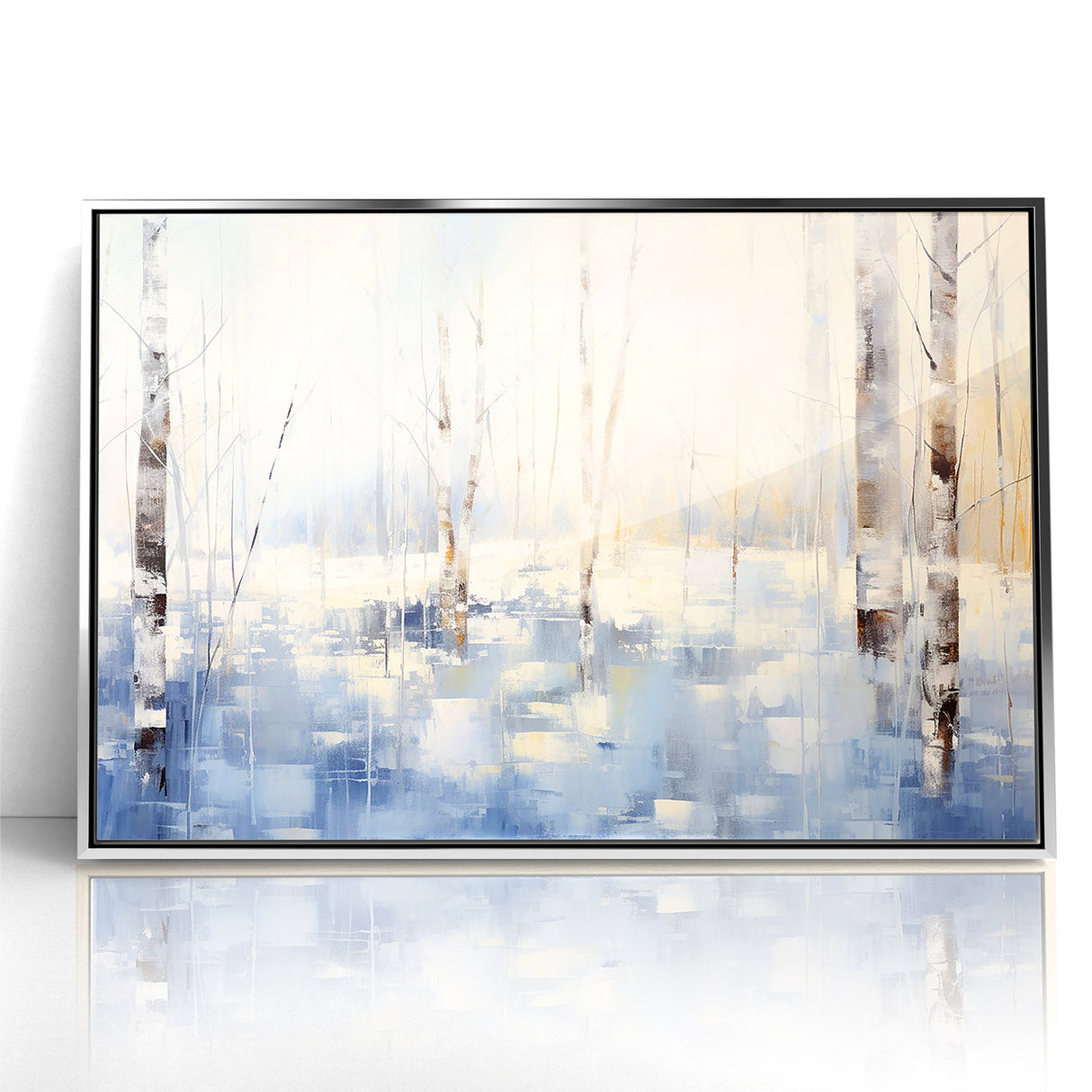 Abstract Nature Prints - Winter Forest Serenity Wall Art