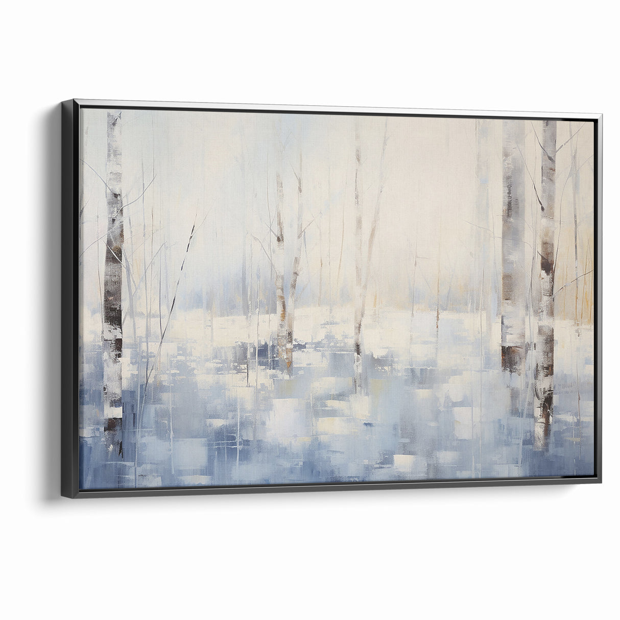Abstract Nature Prints - Winter Forest Serenity Wall Art