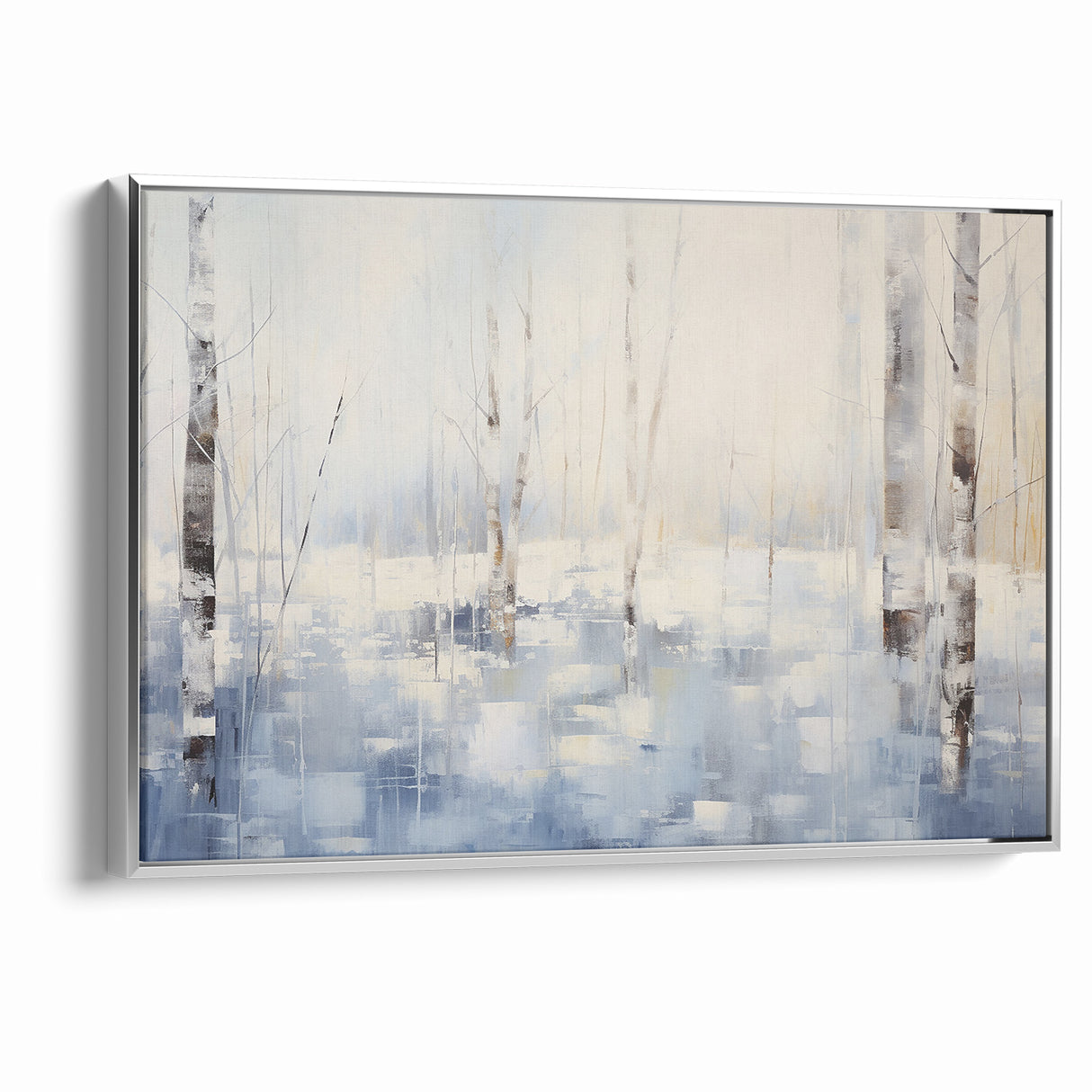 Abstract Nature Prints - Winter Forest Serenity Wall Art