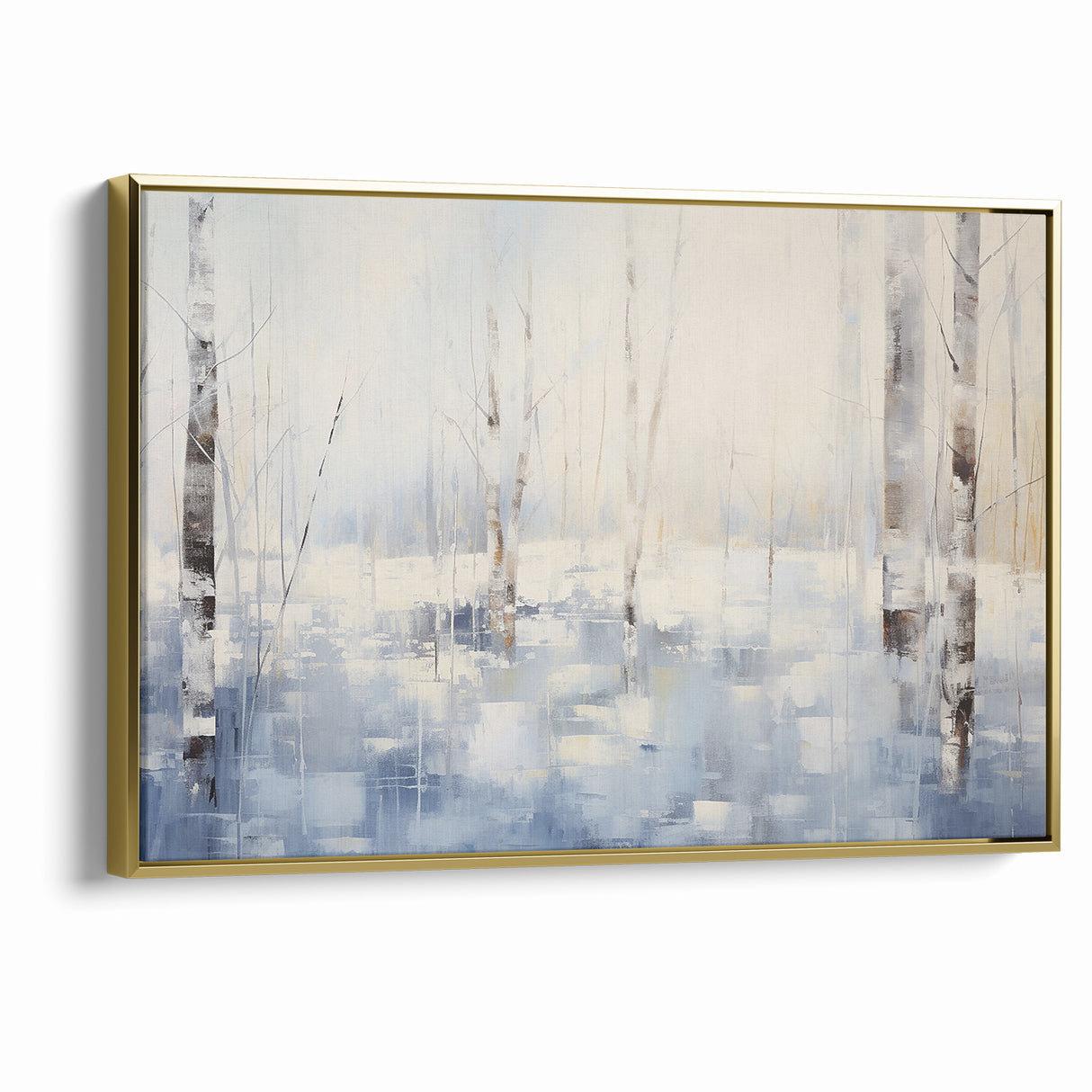 Abstract Nature Prints - Winter Forest Serenity Wall Art