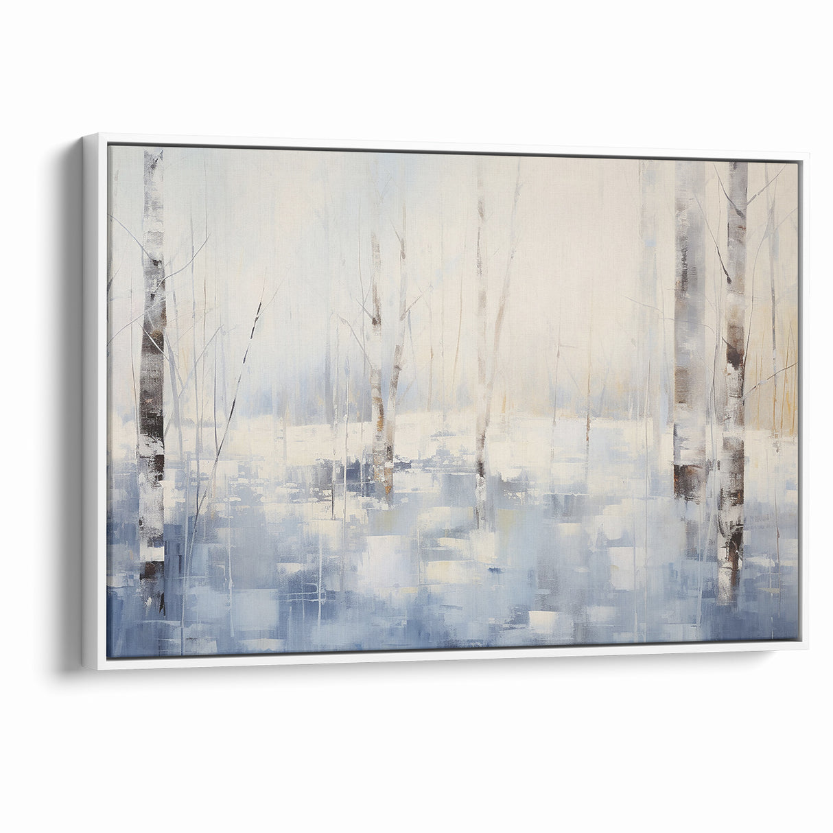 Abstract Nature Prints - Winter Forest Serenity Wall Art