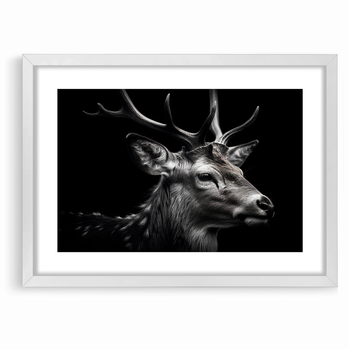 Majestic Antelope Wildlife Art - Stunning Black & White Antelope Canvas
