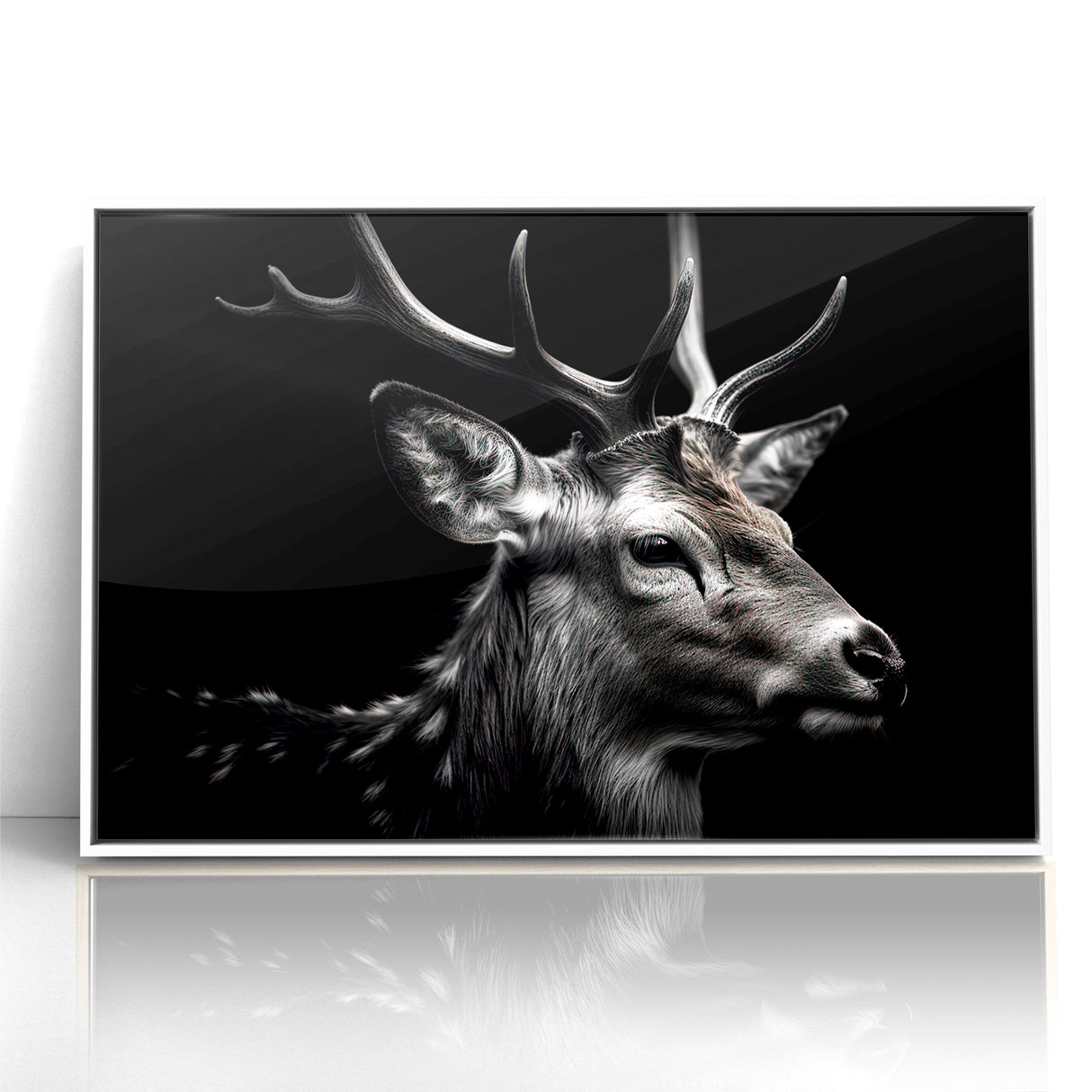Majestic Antelope Wildlife Art - Stunning Black & White Antelope Canvas