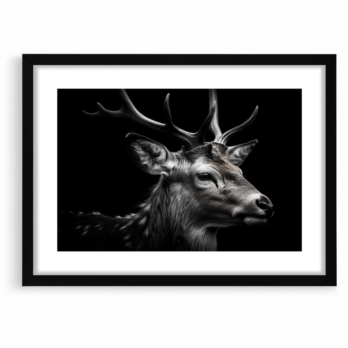 Majestic Antelope Wildlife Art - Stunning Black & White Antelope Canvas