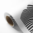 Modern Black and White Abstract Art | Wavy Monochrome Canvas Design
