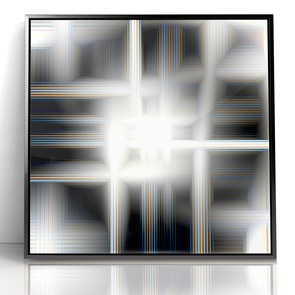 Elegant Black and White Abstract Art | Modern Monochrome Canvas Design